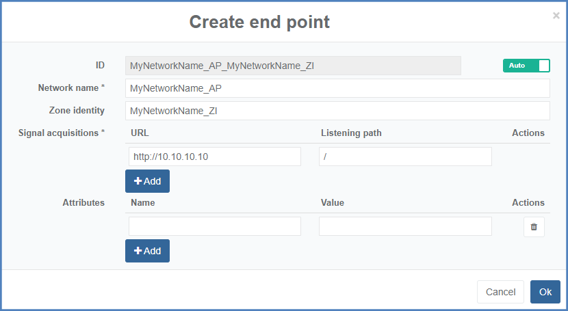 EndPoint configuration